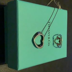 Heart necklace and ring